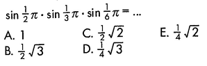 sin pi/2. sin pi/3. sin pi/6